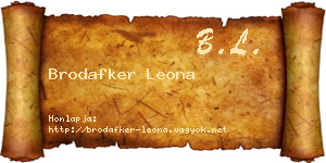 Brodafker Leona névjegykártya